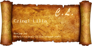 Czingl Lilla névjegykártya